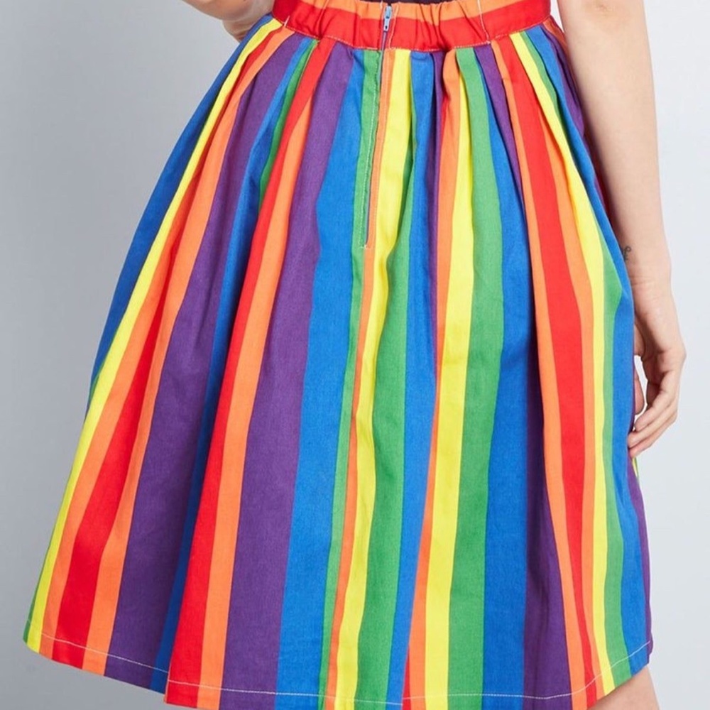Modcloth Rainbow Skirt - All Cotton NWT - Picture 3 of 3